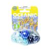 House of Marbles Oceanic Net Bag of Marbles - 21-Piece Ocean Blue Glass Marble Set with 1 Shooter & 20 Player Marbles for Games, Marble Runs, Collecting & Gifts view 1