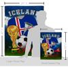 Ornament Collection World Cup Iceland Soccer Garden House Flag-Set Sports Game Goal Ball Football Entertainment Activity Physical Decoration Banner Small Yard Gift Double-Sided, Made in USA view 2