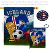 Ornament Collection World Cup Iceland Soccer Garden House Flag-Set Sports Game Goal Ball Football Entertainment Activity Physical Decoration Banner Small Yard Gift Double-Sided, Made in USA view 4