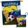 Ornament Collection World Cup Colombia Soccer Garden House Flag-Set Sports Game Goal Ball Football Entertainment Activity Physical Decoration Banner Small Yard Gift Double-Sided, Made in USA view 1