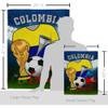 Ornament Collection World Cup Colombia Soccer Garden House Flag-Set Sports Game Goal Ball Football Entertainment Activity Physical Decoration Banner Small Yard Gift Double-Sided, Made in USA view 2