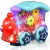 ArtCreativity Light Up Transparent Toy Train for Kids, 1PC, Bump and Go Toy Car with Colorful Moving Gears, Music, and LED Effects, Fun Educational Toy for Kids, Great Birthday Gift Idea view 1