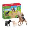 Schleich Farm World - 6PC Rodeo Calf Adventure Playset - Cowboy Rider Figurine with Horse Figure, Cow and Dog - Realistic Western Rodeo Farm Toys and Accessories - Kids and Toddlers Ages 3+ | 42578 view 1