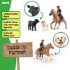 Schleich Farm World - 6PC Rodeo Calf Adventure Playset - Cowboy Rider Figurine with Horse Figure, Cow and Dog - Realistic Western Rodeo Farm Toys and Accessories - Kids and Toddlers Ages 3+ | 42578 view 3