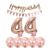 2 Balloons Number 44+ haappy Birthday Garland + Rose Gold Banner foil Balloon 44th Birthday Decoration+5 Confetti Balloons boy Girl 44 Year Birthday Decoration Number Balloon 44 Balloons 44 Birthday view 1