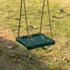 Adjustable Plastic Standing Swing, Outdoor Kids Playground Swing, Green view 3