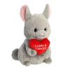 Aurora Heartwarming Valentine JUST Sayin' Cuddle & Chinchill Chinchilla Stuffed Animal - Decorative Charm - Loveable Companions - Gray 9 Inches view 2