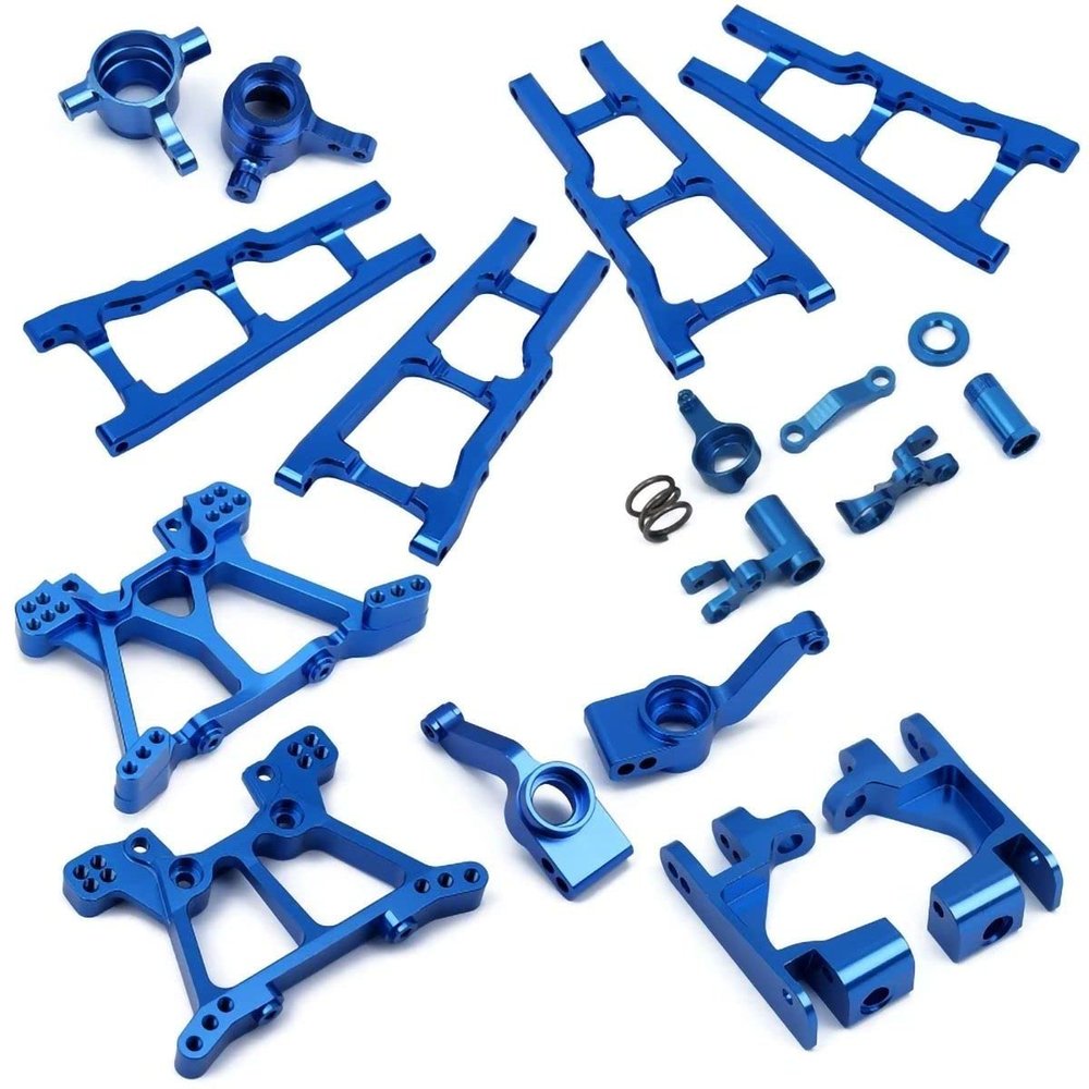 Power Hobbies Aluminum Upgrade Conversion Kit Blue FITS Traxxas Slash 2WD / Rustler/Stampede 2WD Front & Rear ARMS/Shock Tower/Castor BLOCSK/Rear STUB AXELS/BELLCRANK