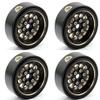 Power Hobbies Powerhobby Axial SCX24 1.0inch Black Brass Beadlock Crawler Wheels 1/24 Black view 1