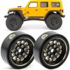 Power Hobbies Powerhobby Axial SCX24 1.0inch Black Brass Beadlock Crawler Wheels 1/24 Black view 2