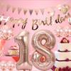2 Balloons Number 34+ haappy Birthday Garland + Rose Gold Banner foil Balloon 34th Birthday Decoration+5 Confetti Balloons boy Girl 34 Year Birthday Decoration Number Balloon 34 Balloons 34 Birthday view 3