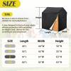 Iceberg Elf Playhouse cover, Outdoor wooden kids playhouse covers, 57" L x 57" W x 63" H, Waterproof, Sun Protection dust, Easy to put on with side zipper, 640D Heavy duty oxford fabric, (Black) view 2