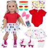18 Inch Girl Doll Travel Skating Sport Play Set - 7PC Outdoor Accessories (Not Include Doll) view 1
