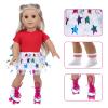 18 Inch Girl Doll Travel Skating Sport Play Set - 7PC Outdoor Accessories (Not Include Doll) view 3
