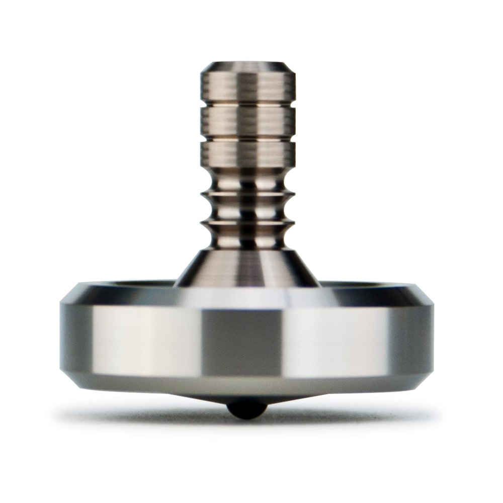 DjuiinoStar Premium Spinning Top, Stainless Steel Collar with Titanium Stem, 8-10 Minutes, High Precision EDC Desktop Toy DST-812R