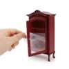 Dollhouse Furniture Display Shelf 1:12 Scale Miniature Bookshelf Cabinet Decoration Classic Wooden Storage for Mini Artificial House Accessories (red) view 1