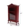 Dollhouse Furniture Display Shelf 1:12 Scale Miniature Bookshelf Cabinet Decoration Classic Wooden Storage for Mini Artificial House Accessories (red) view 4
