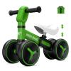 Baby Balance Bike for 1 Year Old Boys Girls, 12-36 Months Riding Toys Toddler Bike with Adjustable Seat, No Pedal Infant 4 Wheels Bicycle, Baby's First Bike First Birthday Gift Christmas view 1