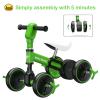 Baby Balance Bike for 1 Year Old Boys Girls, 12-36 Months Riding Toys Toddler Bike with Adjustable Seat, No Pedal Infant 4 Wheels Bicycle, Baby's First Bike First Birthday Gift Christmas view 4