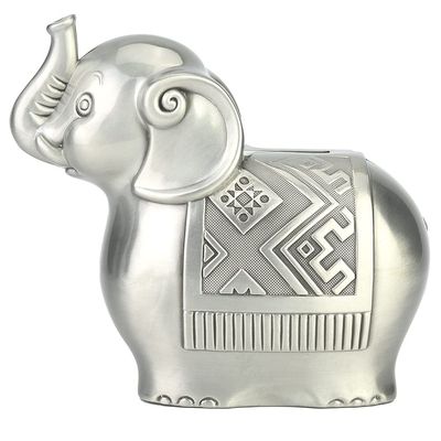 Elephant Piggy Bank, Baby Piggy Bank Coin Money Saving Bank Alloy Mini Cash Can Pot Gifts Novelty Baby Keepsake for Kids Girls Boys Desktop Home Keepsake Christmas Birthday Nursery Decor Ornament