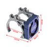 DKKY RC Motor Cooling Fan Heatsink 40-43mm Adjustable for Arrma Axial Traxxas 1/8 1/10 RC Crawler Car 4274 4068 4268 with 42mm Motor (Titanium Blue) view 2