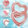 Sumind 2 Pcs Heart Pool Floats Inflatable Swim Rings, 47.3 x 39.4 Inch Bachelorette Floaties Heart Shaped Swimming Loungers Tube for Valentines Wedding Bride Beach Party Decorations(Rose Gold) view 3