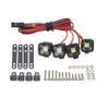 DKKY RC Car Lights LED Spotlights 1/10 Scale RC Crawler Accessories for Axial SCX10 90046 Traxxas TRX4 TRX6 Wraith RR10 MST Redcat Gen8 (4 Single Lights Without Controller) view 1