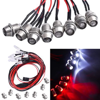 Hobbyfire RC Light Kit 8Leds LED Lights Headlights Taillight for Traxxas Slash Arrma Axial SCX10 Redcat Losi Tamiya HSP HPI RC4WD RC Car Truck Tank Crawler.