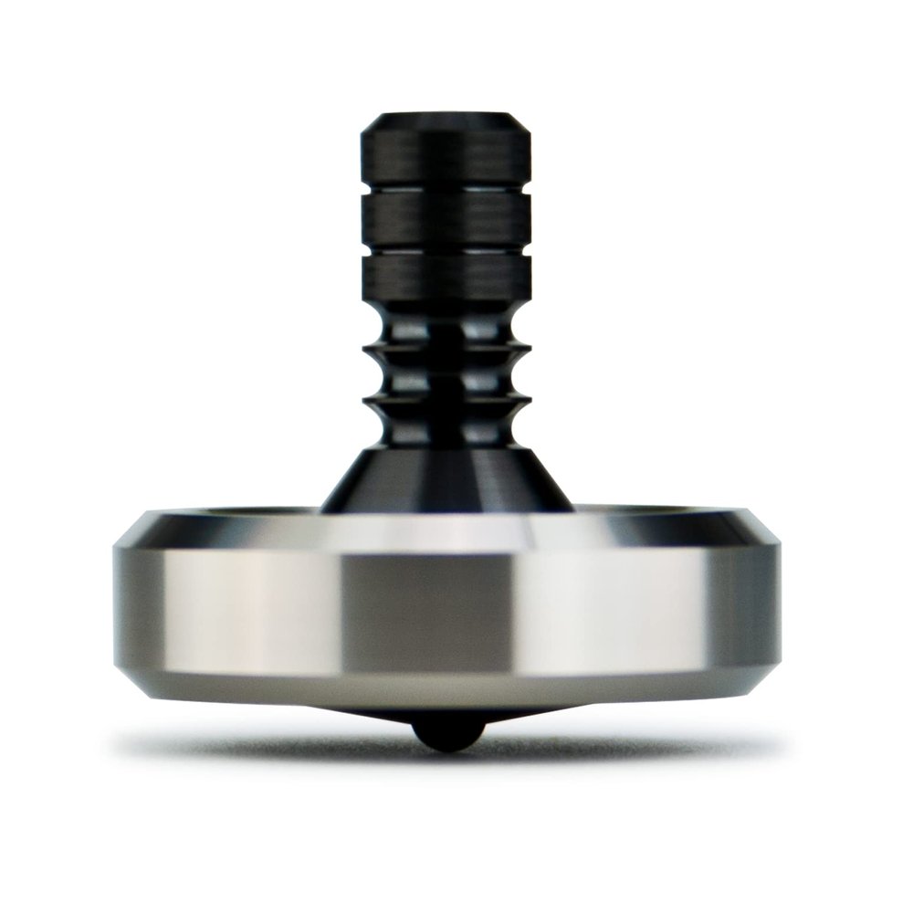 DjuiinoStar Premium Spinning Top, Stainless Steel Collar with Zirconium Stem, 8-10 Minutes, High Precision EDC Desktop Toy DST-813R
