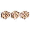 Toddmomy Mini House Storage Basket 3-Pack Miniature Wooden Crates Decorative Dollhouse Accessories for DIY Photo Props and Fairy Garden Scenes 1.96X1.69X1.29In view 1