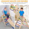Triangle Climbing Toys, Foldable Climbing Triangle Ladder Toys with Ramp for Sliding or Climbing, Set of 3 Wooden Safety Sturdy Kids Play Gym, Indoor Outdoor Playground Climbing Toys for Toddlers view 3