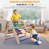 Triangle Climbing Toys, Foldable Climbing Triangle Ladder Toys with Ramp for Sliding or Climbing, Set of 3 Wooden Safety Sturdy Kids Play Gym, Indoor Outdoor Playground Climbing Toys for Toddlers view 4