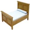 Melody Jane Dolls Houses Dollhouse Oak Panelled Double Bed Modern Miniature Bedroom Furniture 1:12 view 1