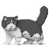 JEKCA Exotic Shorthair Cat 01S-M02 | Cat Plastic Building Blocks | Age 14+ view 1