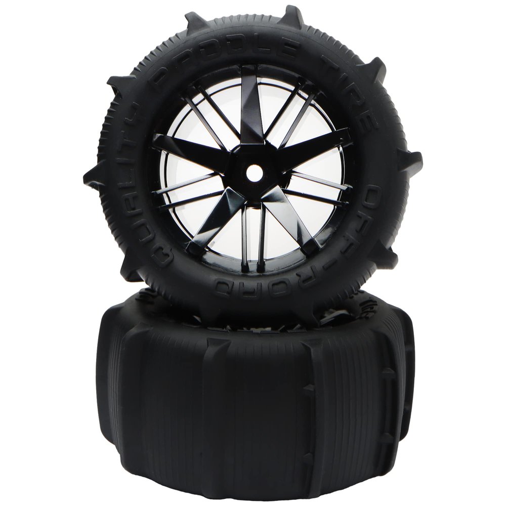 GDOOL 2 Pieces RC 1:16 Pre-Glued Paddles Buggy Tires Hex 12mm Wheels for Snow Sand H16BM 16889 16890A H16E H16GT H16DR H16 HB17 144001 144002 124016 16890 Off Road Car(2 PCS)