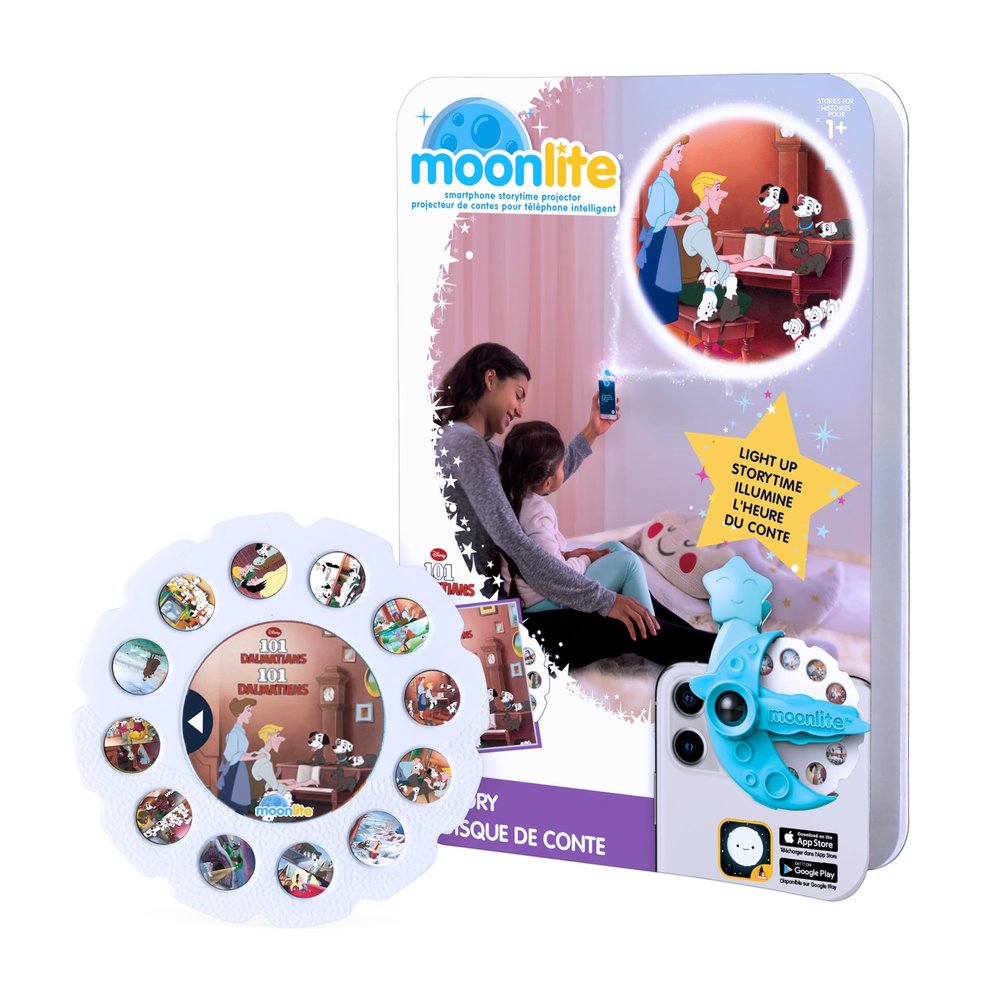Moonlite Storytime - Disney's 101 Dalmatians - A Magical Way to Read Together - Projector Not Included - Single Disc Pack for Kids & Toddlers - Learning Gifts for Kids Ages 12 Months & Up