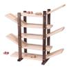AmishToyBox.com Car Roller Racetrack Wooden Toy - CPSIA-Approved Child-Safe Finish - Pack of Cars Included (Walnut and Natural Finish) view 1