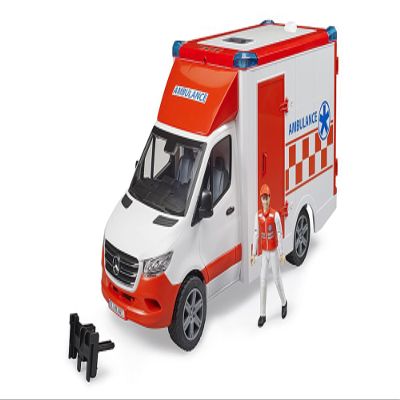 Bruder 02676 MB Sprinter Ambulance with Driver and Light + Sound Module