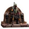 Diamond Select Toys Star Wars Premier Collection: The Mandalorian: Boba Fett on Throne Statue, Multicolor view 3