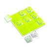 Bey-Berk Vince Acrylic Tic Tac Toe Game (Neon Yellow), 8" x 8" Board with Clear X and O Cubes, Modern Coffee Table Accent view 1