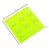Bey-Berk Vince Acrylic Tic Tac Toe Game (Neon Yellow), 8" x 8" Board with Clear X and O Cubes, Modern Coffee Table Accent view 3