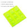 Bey-Berk Vince Acrylic Tic Tac Toe Game (Neon Yellow), 8" x 8" Board with Clear X and O Cubes, Modern Coffee Table Accent view 4