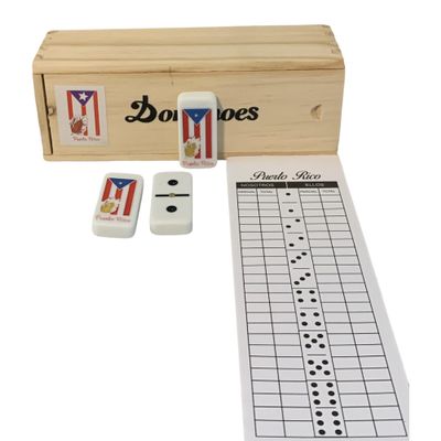 XANDER T Puerto Rico Double Six Dominoes Coqui with Score Pad