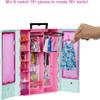Barbie Closet Playset with 3 Outfits, Styling Accessories & Hangers, Mix & Match Clothes for 50+ Looks view 2