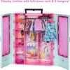 Barbie Closet Playset with 3 Outfits, Styling Accessories & Hangers, Mix & Match Clothes for 50+ Looks view 4