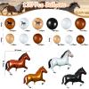 100 Pieces Horse Balloons Cowboy Party Decorations 40 Inches Aluminum Foil Balloon Latex Balloons Horse Themed Garland Arch Kit for Birthday Baby Shower (Brown,Cowboy) view 2