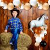 100 Pieces Horse Balloons Cowboy Party Decorations 40 Inches Aluminum Foil Balloon Latex Balloons Horse Themed Garland Arch Kit for Birthday Baby Shower (Brown,Cowboy) view 4
