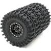 HOBBYSOUL 4pcs RC 1.9 Mud Terrain Tires Super Grip Soft Crawler Tyre 121mm/4.75inch & Aluminium 1.9 Beadlock Wheel Rim (pre-Mounted) view 1