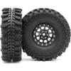 HOBBYSOUL 4pcs RC 1.9 Mud Terrain Tires Super Grip Soft Crawler Tyre 121mm/4.75inch & Aluminium 1.9 Beadlock Wheel Rim (pre-Mounted) view 3