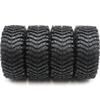 HOBBYSOUL 4pcs RC 2.2 Tires Tyres Height 127mm/5.0inch & Aluminium 2.2 Beadlock Wheels -10mm Negative Offset Rims Black Color for RC Mud Crawler All Terrain TRX4 Gen8 Capra Wraith,(Assembled) view 2